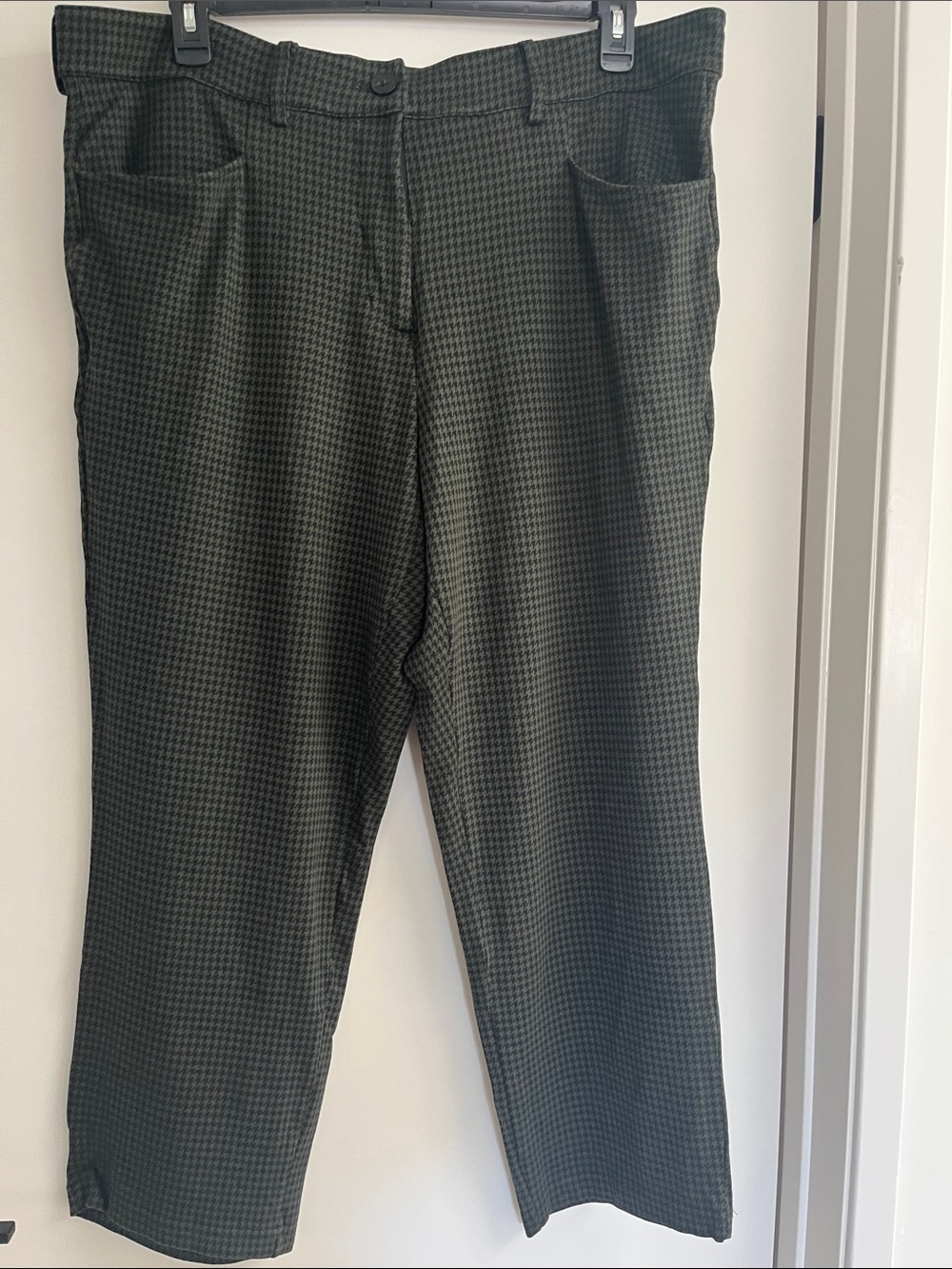 Universal Standard Olive Green Houndstooth Women's Pants